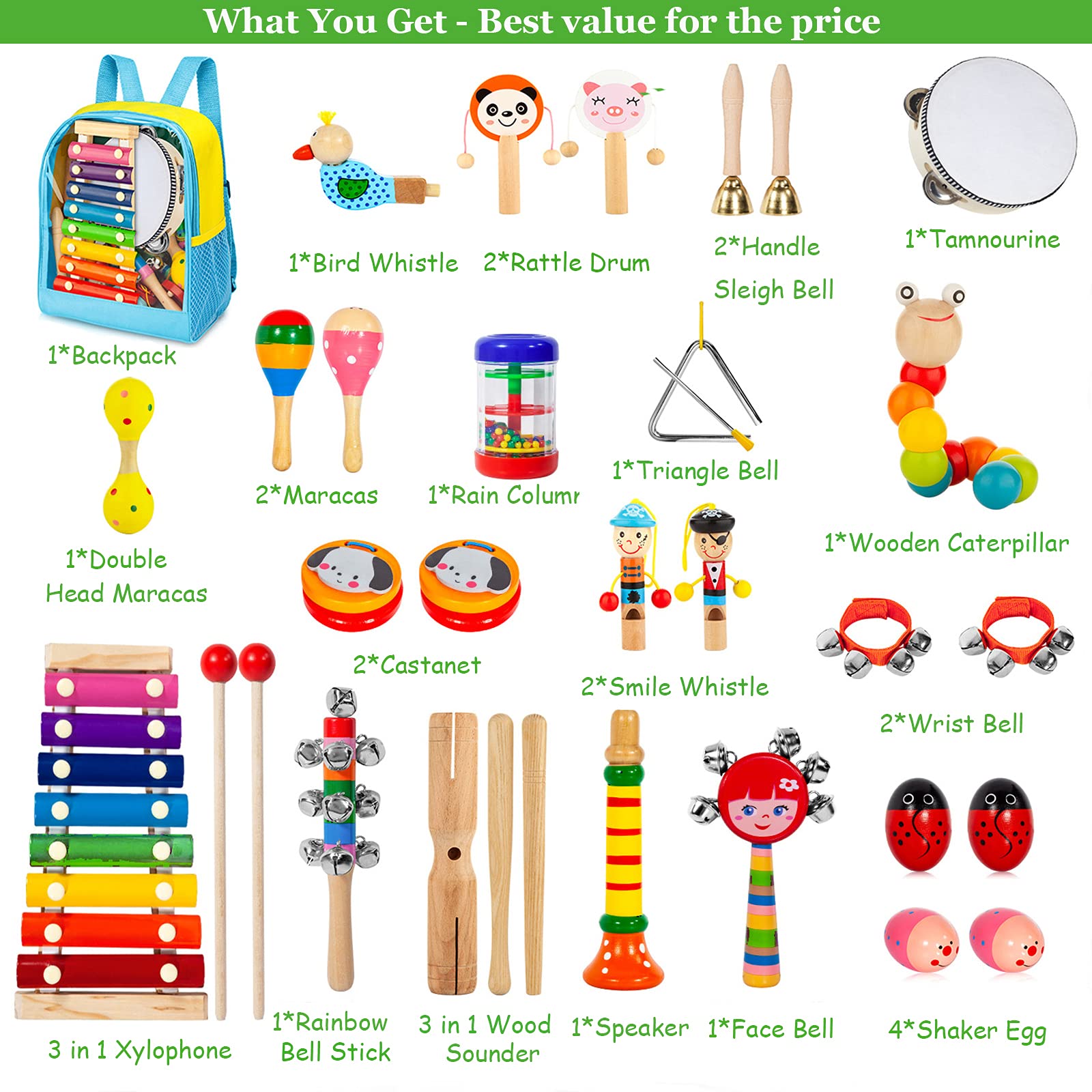 Gouezcc colorful child-friendly design with smooth edges for safe imaginative play