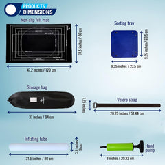 Gourbette 1.5mm-thick felt provides a smooth, slip-resistant work surface.