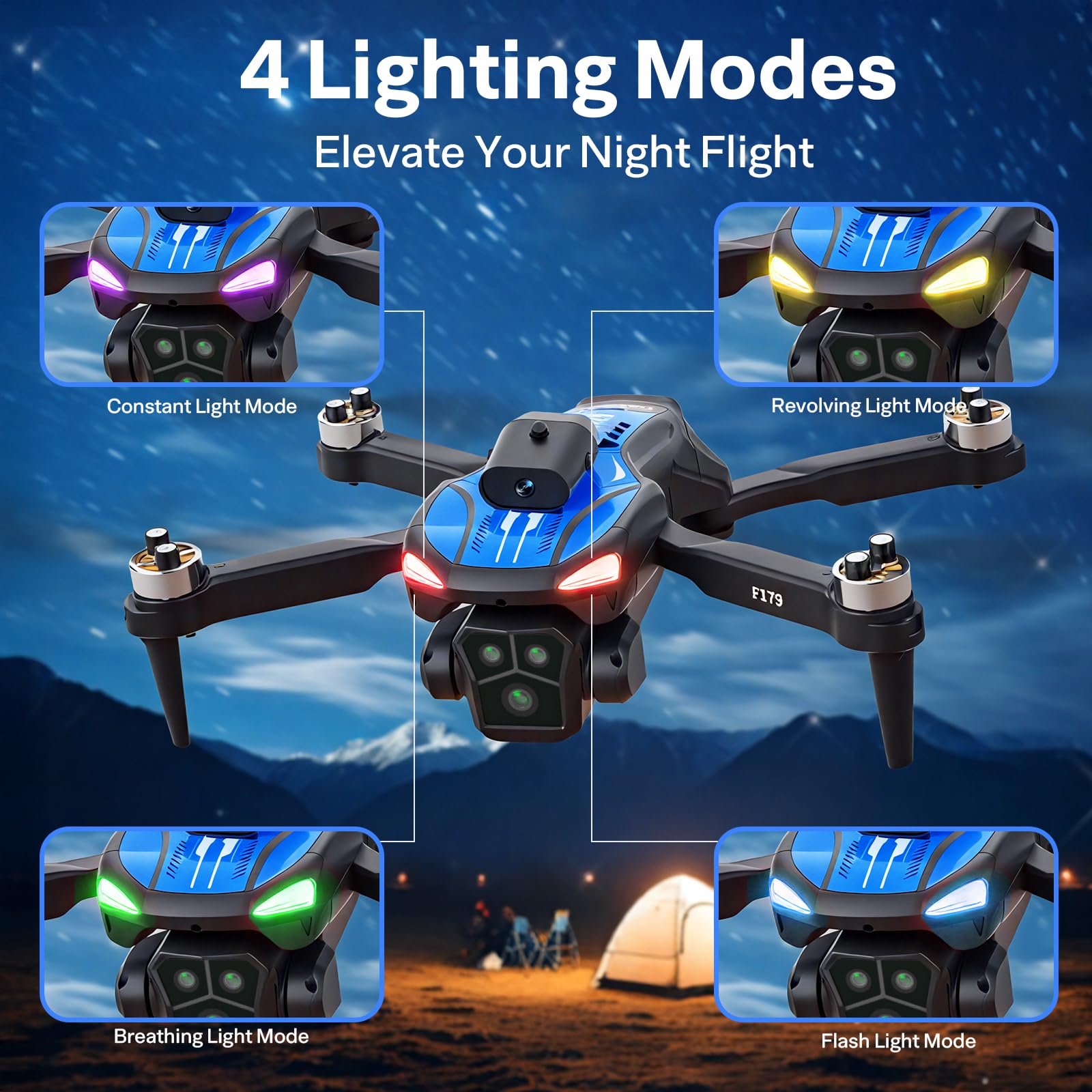 govogorc brushless motors ensure steadier hover and longer life.
