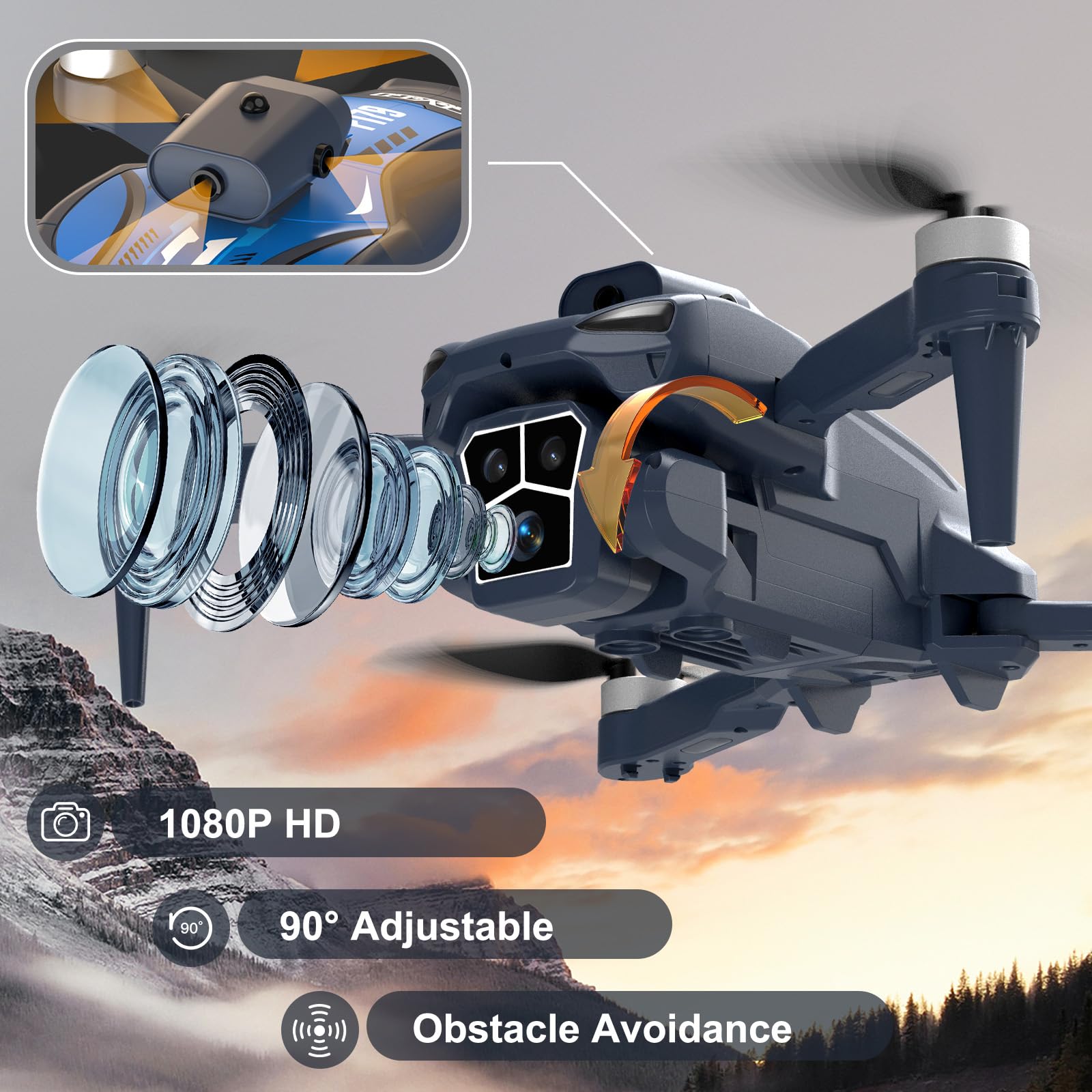Govogorc F179 drone with brushless motors for smoother, longer-lasting flight