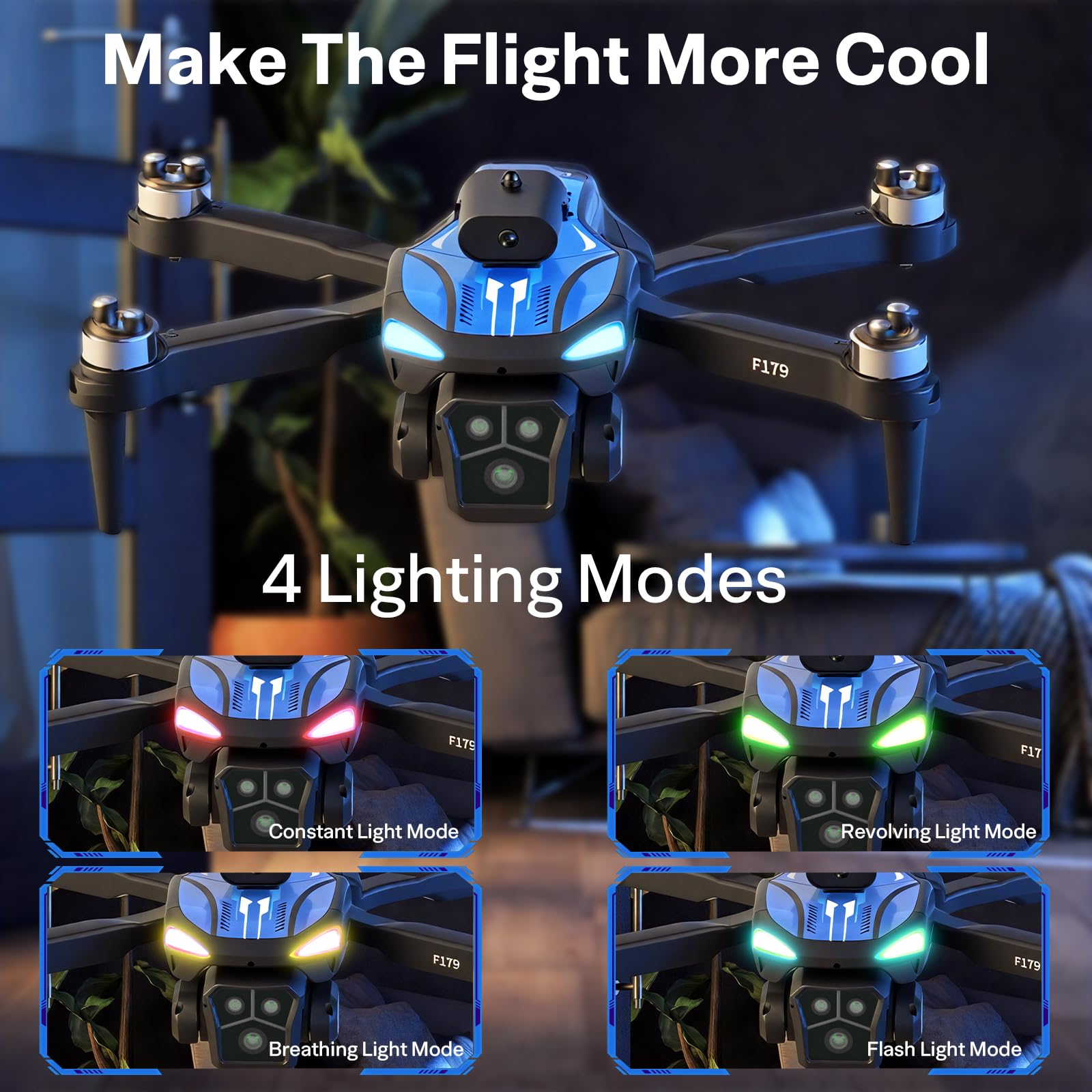 Govogorc F179 drone using optical flow positioning for precise hover