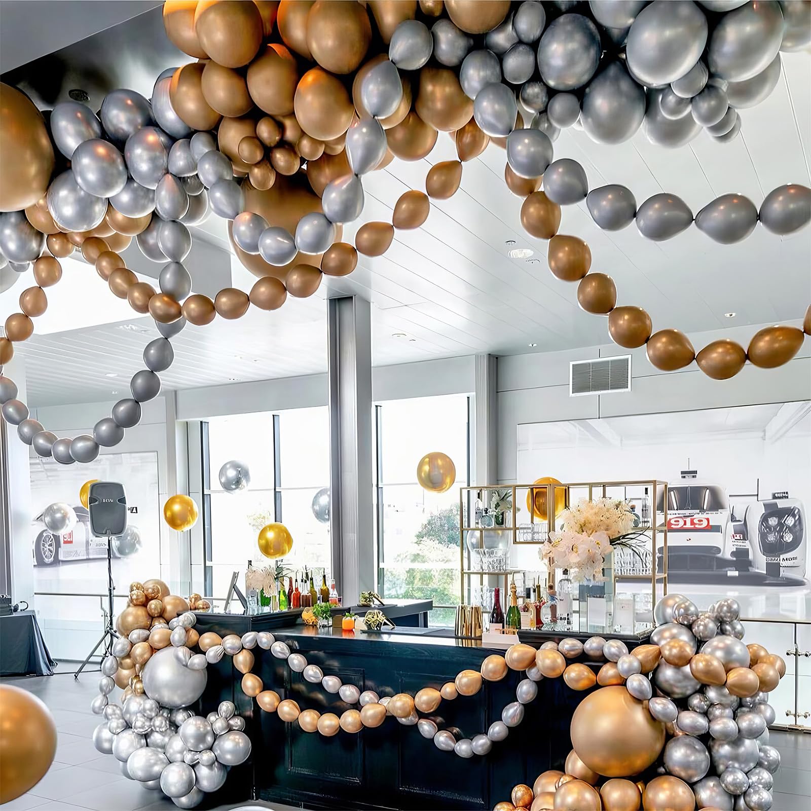 Govpy balloon chain garland to craft festive ceiling decor.