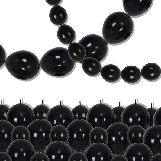 Govpy black linking balloons 10 inch set for a wall arch