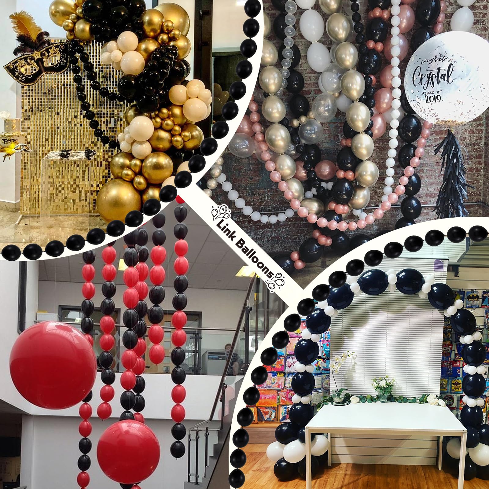 Govpy decor idea uses black with white or metallic accents for layering