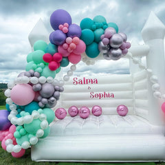 Govpy graduation party balloon assembly with quick, reusable linking options.