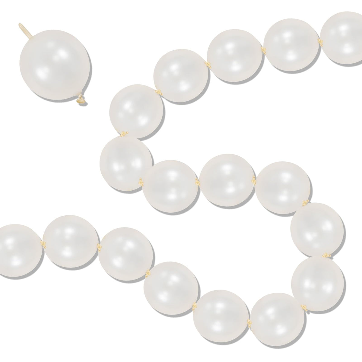 Govpy pearl white linking balloons for quick arch and garland creation.