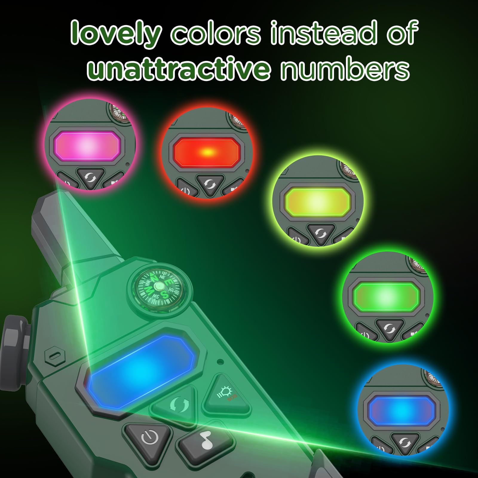Gowtimly walkie talkie blue channel designed for group play and pairing.