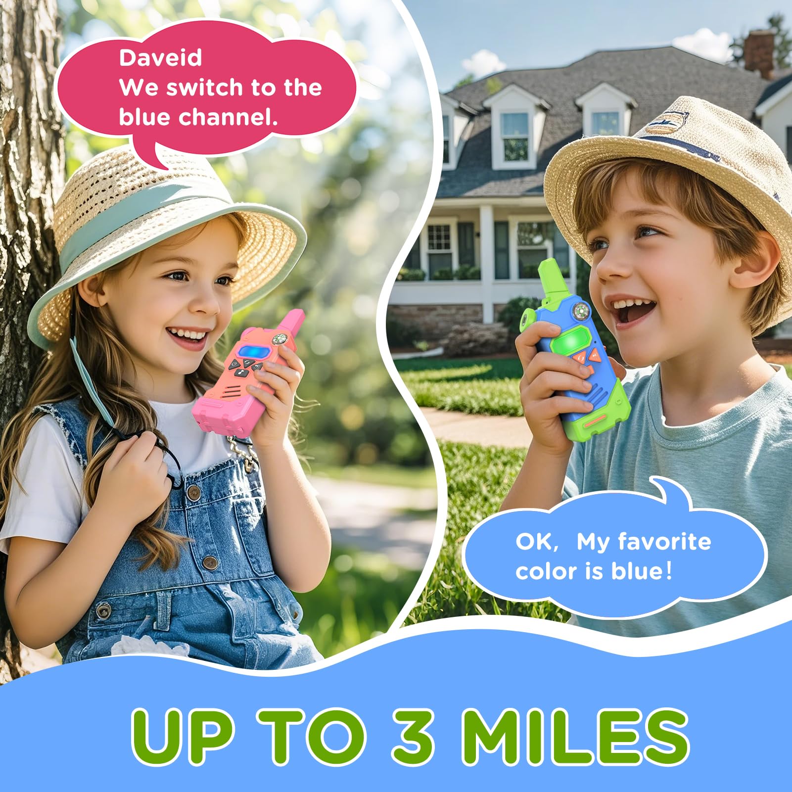 Gowtimly walkie talkies with detachable back clip for easy carrying