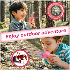 Gowtimly walkie talkies compass helps kids practice direction on hikes.