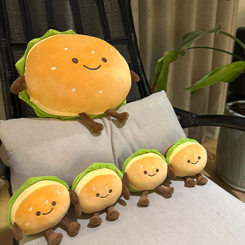 Goylmc hamburger plush pillow 26.7-inch size, cozy oversized decor