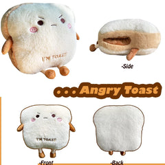 Goylmc toast bread plush measures 15.7 by 13.7 inches