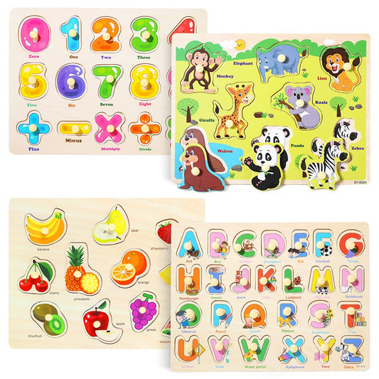 GR GRINNNIE number puzzle with 15 pieces promotes counting and coordination.