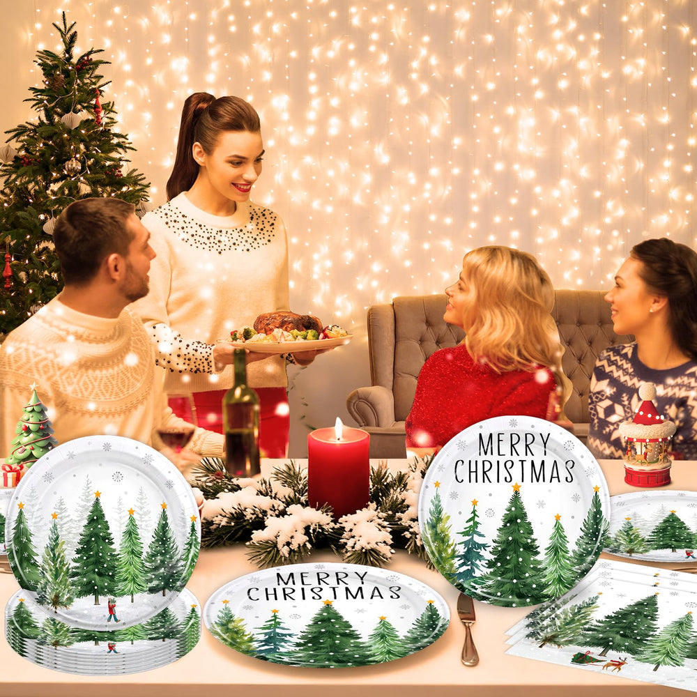 GrabnGoParty Christmas trees cutlery set for neat serving
