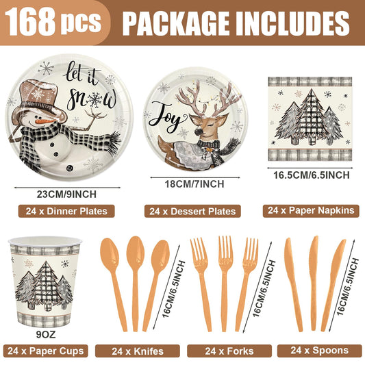 GrabnGoParty snowman 7-inch plates ideal for kids' snacks and desserts
