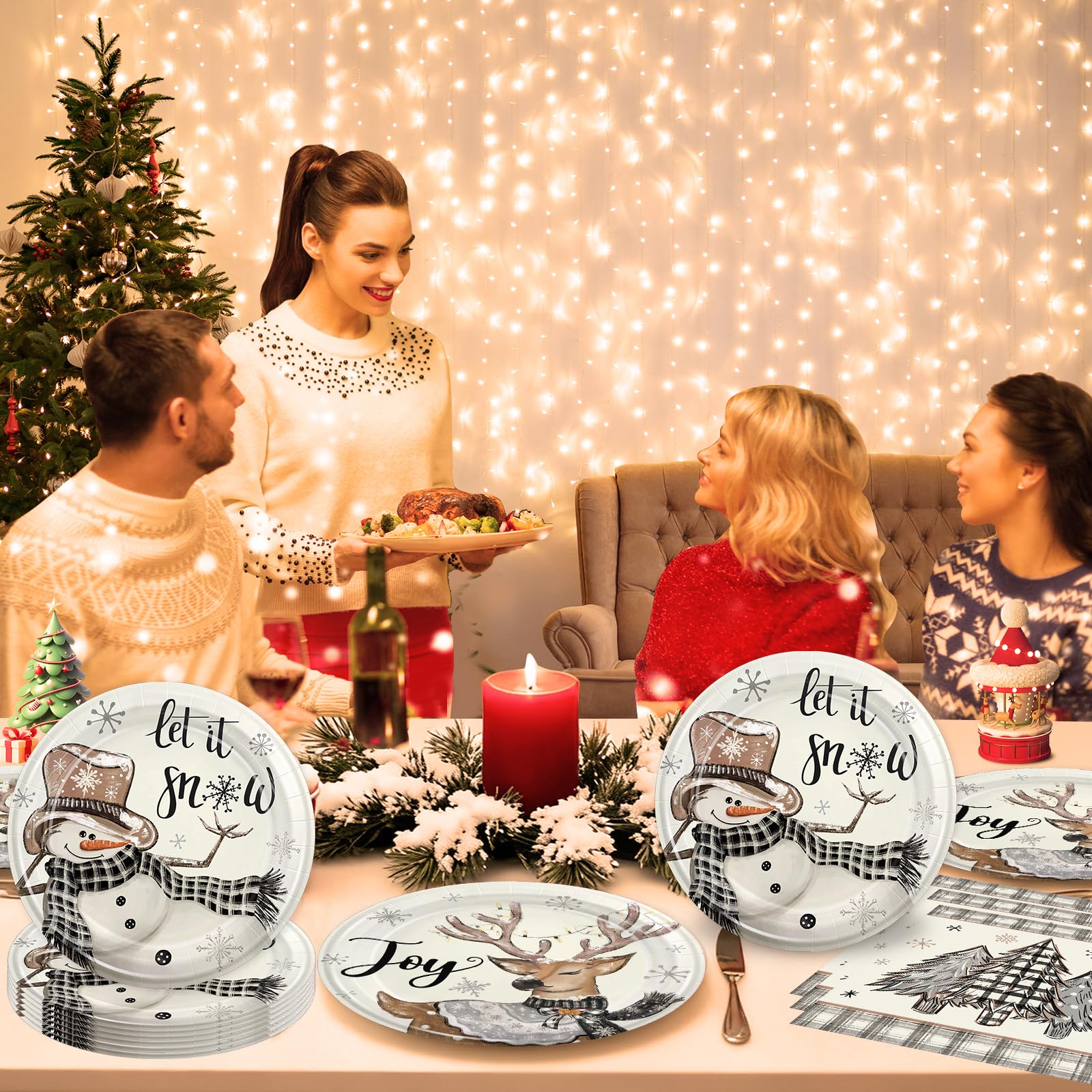 GrabnGoParty snowman utensils set adds color to your party