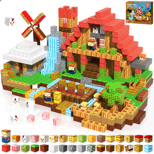GraceDuck 120pcs magnetic blocks set encourages creative building and quiet play.