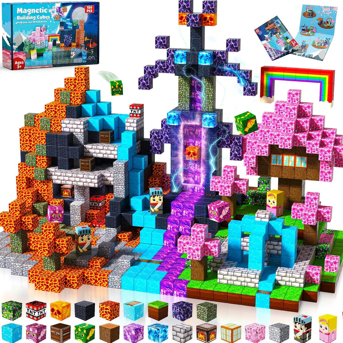 GraceDuck Dark Swordsman Forest Castle 150-piece set for imaginative play and STEM exploration