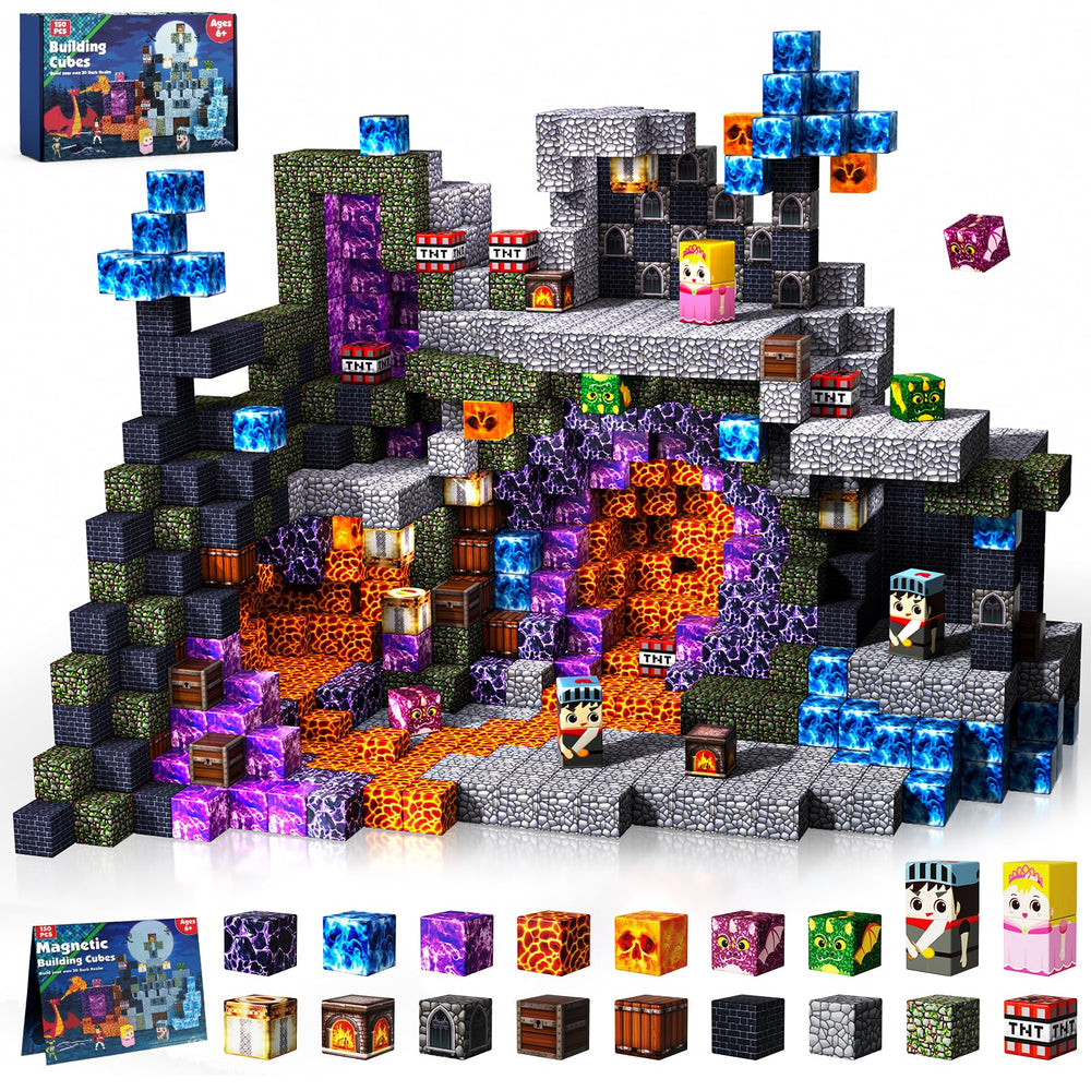 GraceDuck Magnetic Blocks dark sword domain castle inspires imaginative building play