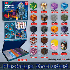 GraceDuck Magnetic Blocks 150 cubes in 18 colors support vibrant STEM-style creations