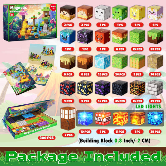 GraceDuck magnetic blocks volcano scene support creative building and hands on problem solving.