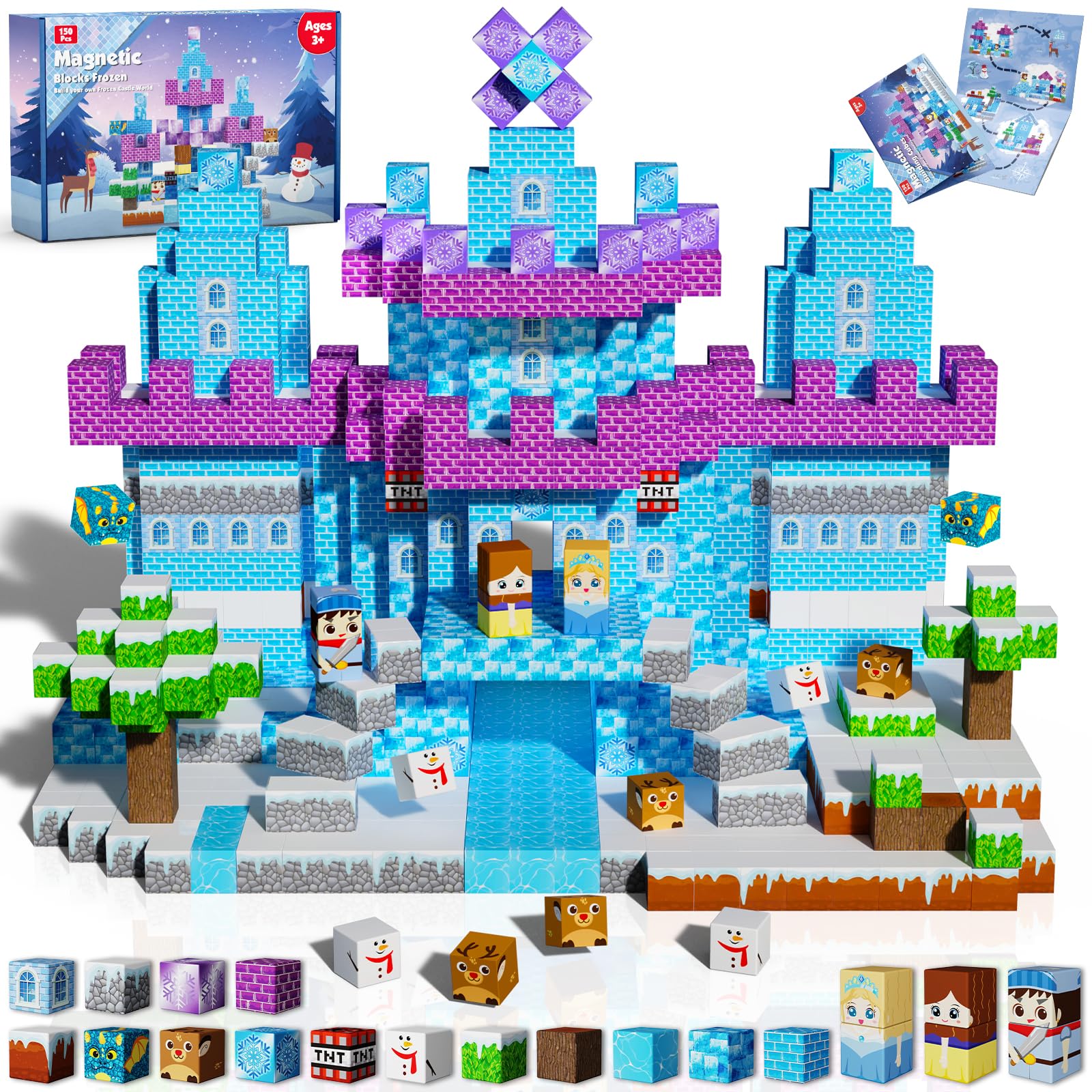 GraceDuck magnetic blocks Ice castle build sparks imagination and storytelling.