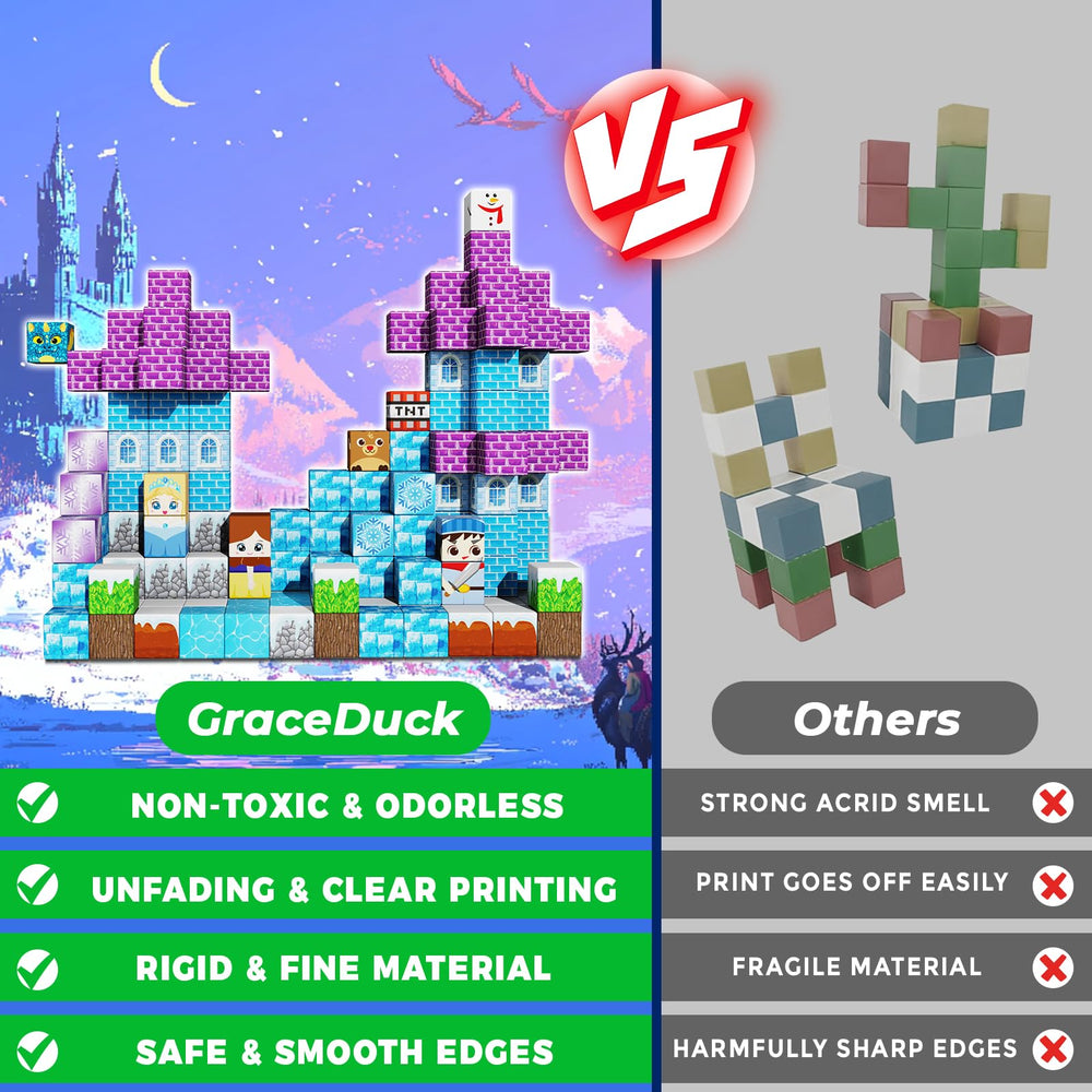 GraceDuck blocks feature rounded edges for safe, kid-friendly play.