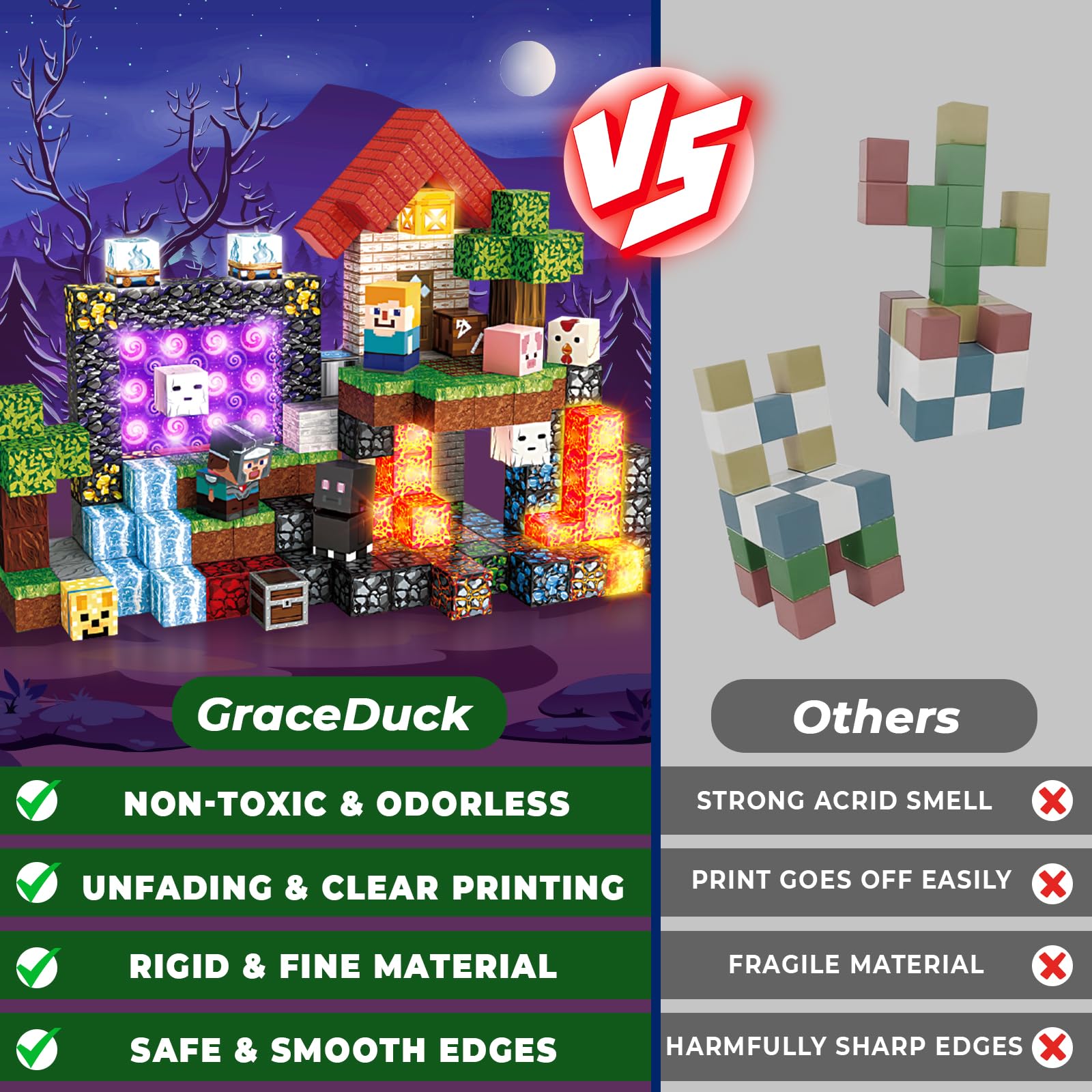 GraceDuck LED adventure blocks support cognitive and motor skills development