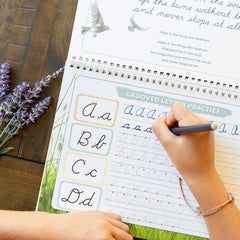 Teacher-designed lessons inside Graceful By Design workbook for structured learning.