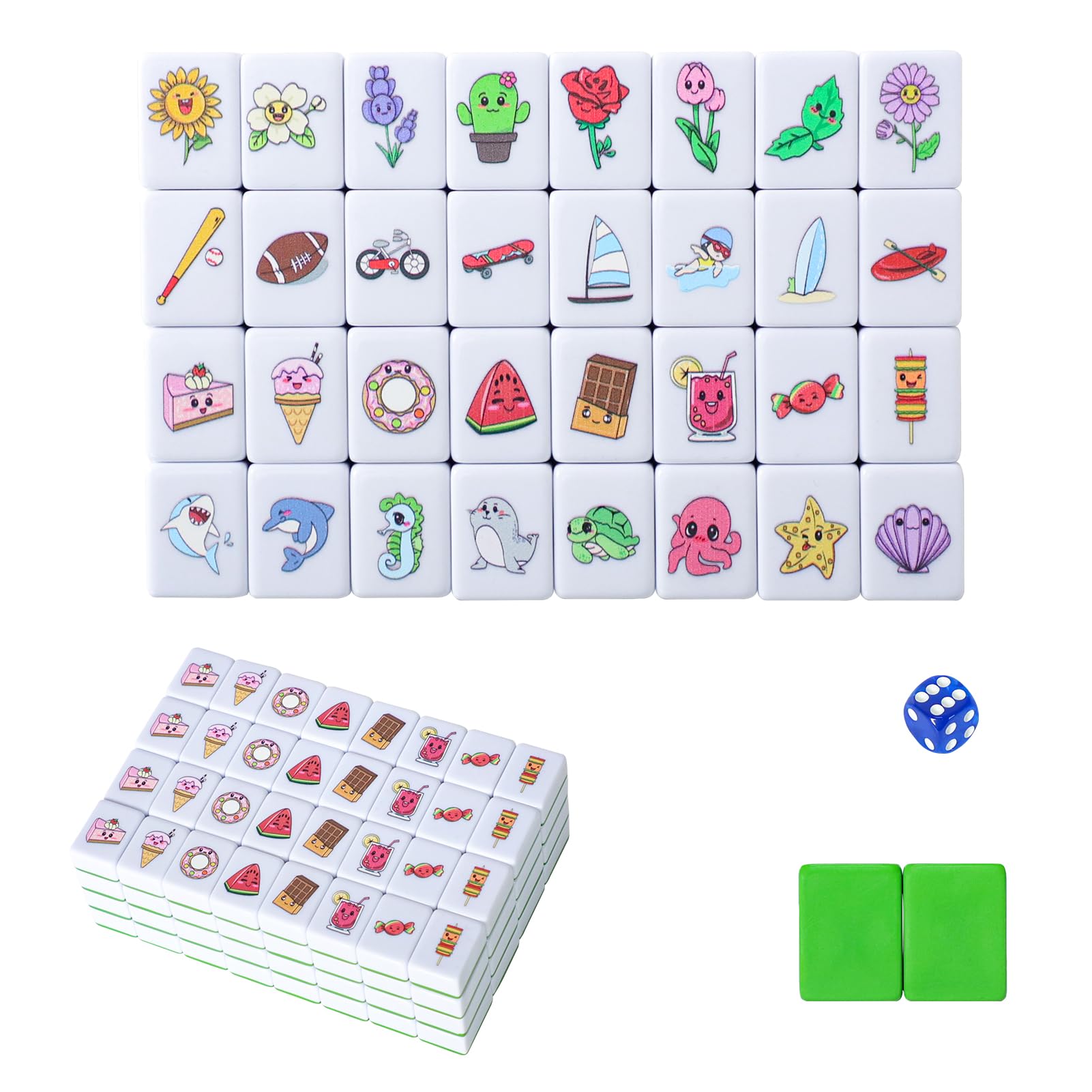 GRACIAS mahjong tiles pattern 01 for lively family game nights