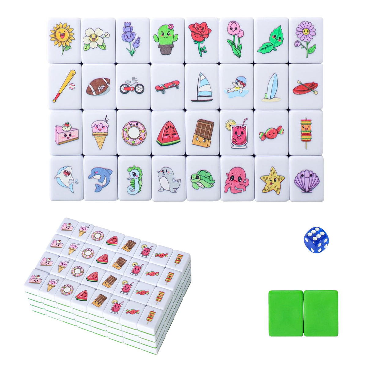 GRACIAS mahjong tiles pattern 01 for lively family game nights