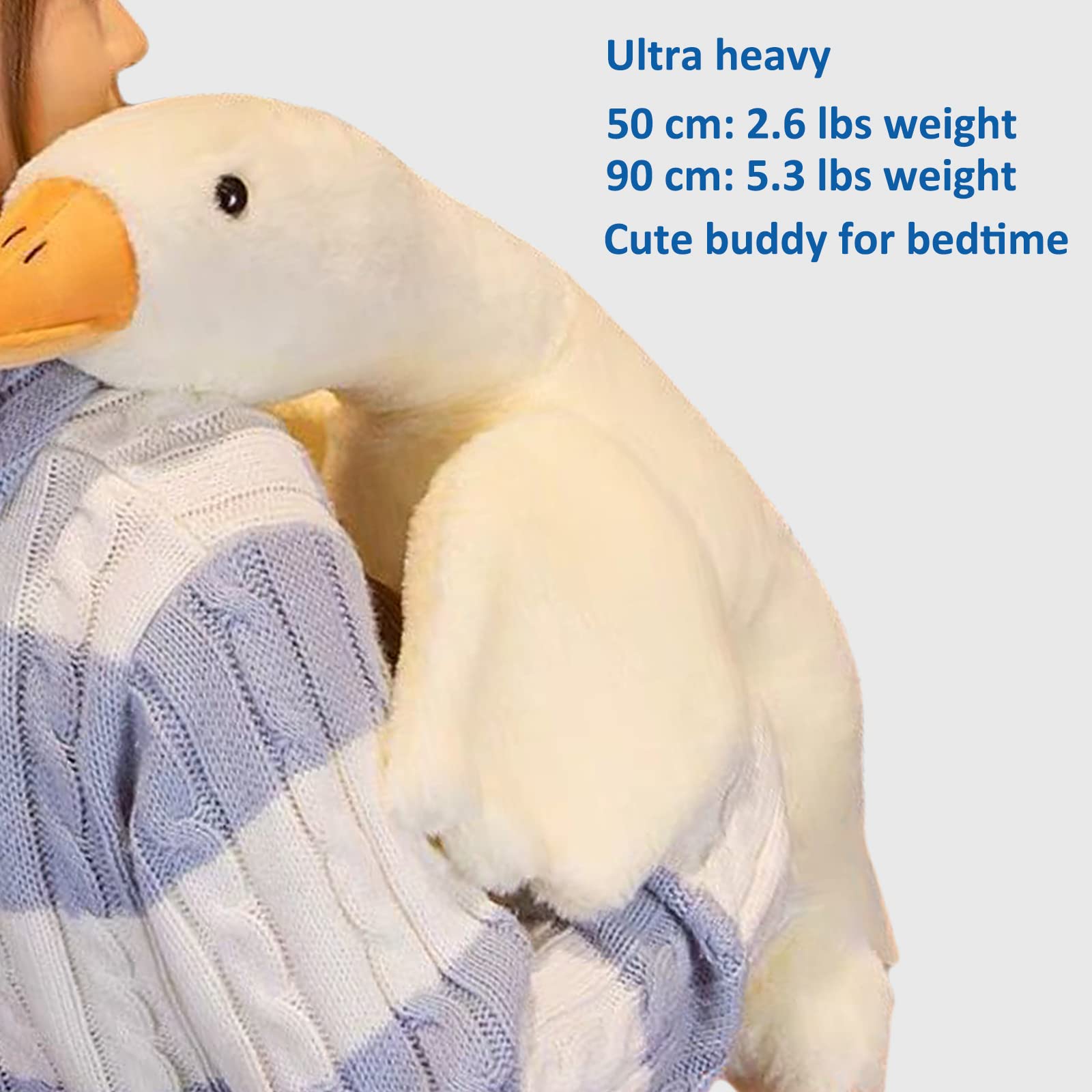 Grafingy Swan weighted plush toy full-length display for home decor