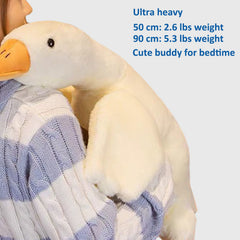Grafingy Swan weighted plush toy full-length display for home decor