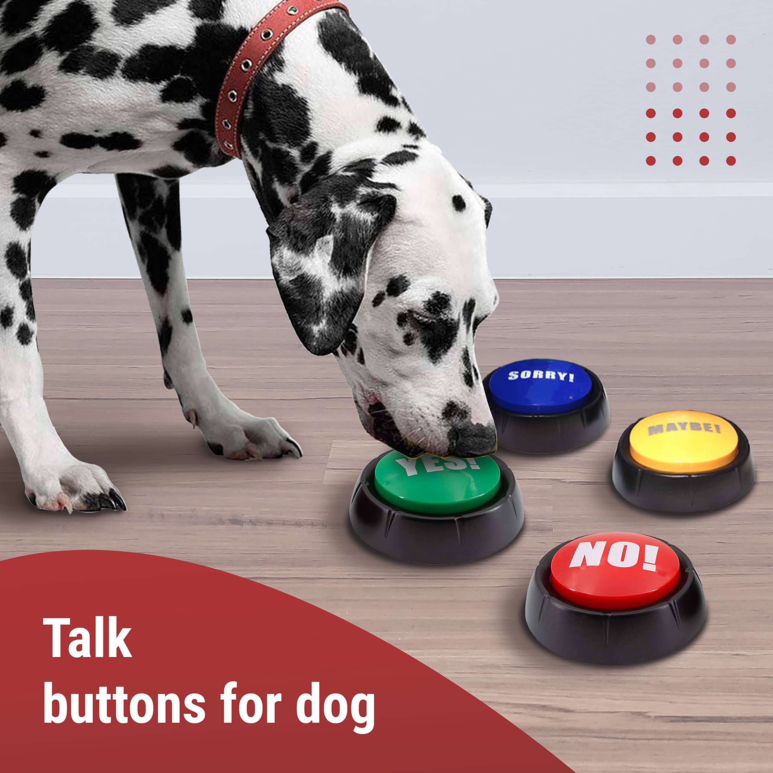 Granatan colorfully colored buzzer set in red, yellow, green, blue