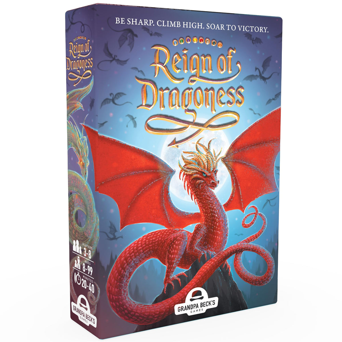 Grandpa Beck's Dragoness box front shows vibrant art and premium packaging for gifting.