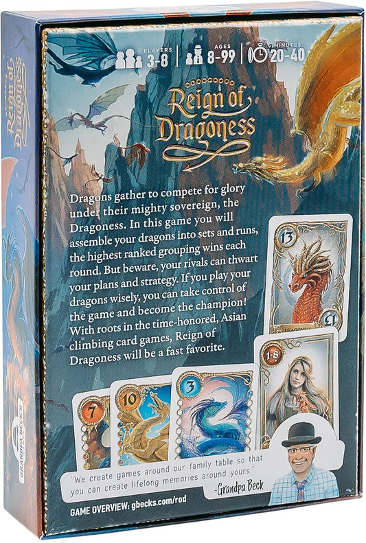 Grandpa Beck's Dragoness on-table play highlighting quick setup for family game nights.