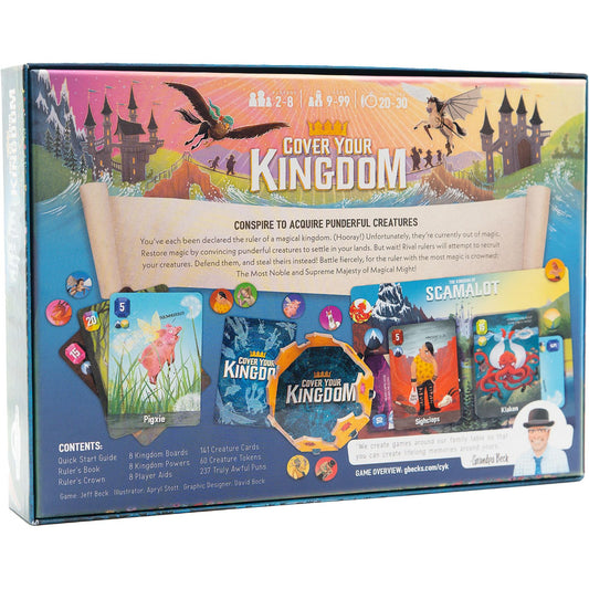 Grandpa Beck's Cover Your Kingdom cards in play for quick mischievous rounds.