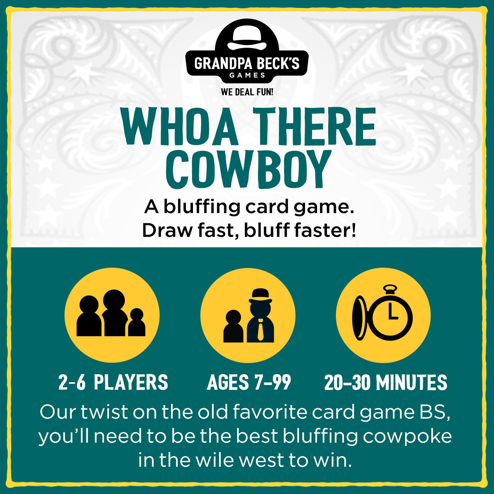 A family night with Grandpa Beck's Whoa There Cowboy on the table.