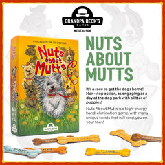 Grandpa Beck's Nuts About Mutts pedigree card highlights breed choices during rounds