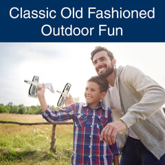 Granite Mountain US-made wooden airplane kit ideal for outdoor play.