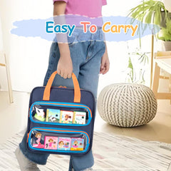 GRAOSO carrying case transparent pocket allows quick character retrieval.
