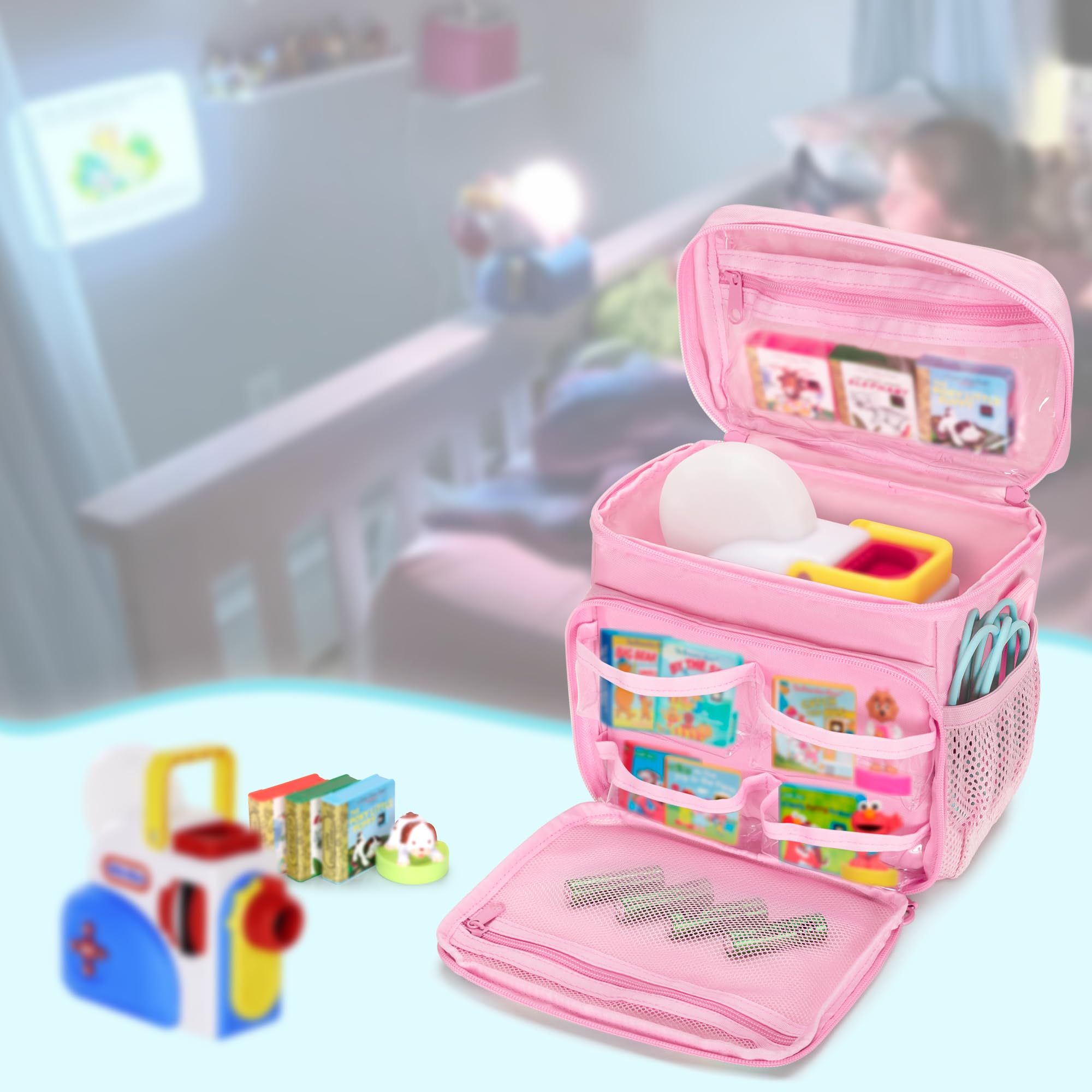 Compact, lightweight bag ideal for story time outings.