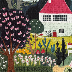 Graphinee Spring Village Life Puzzle vegetable-rows highlights vibrant palette for warm home décor inspiration.