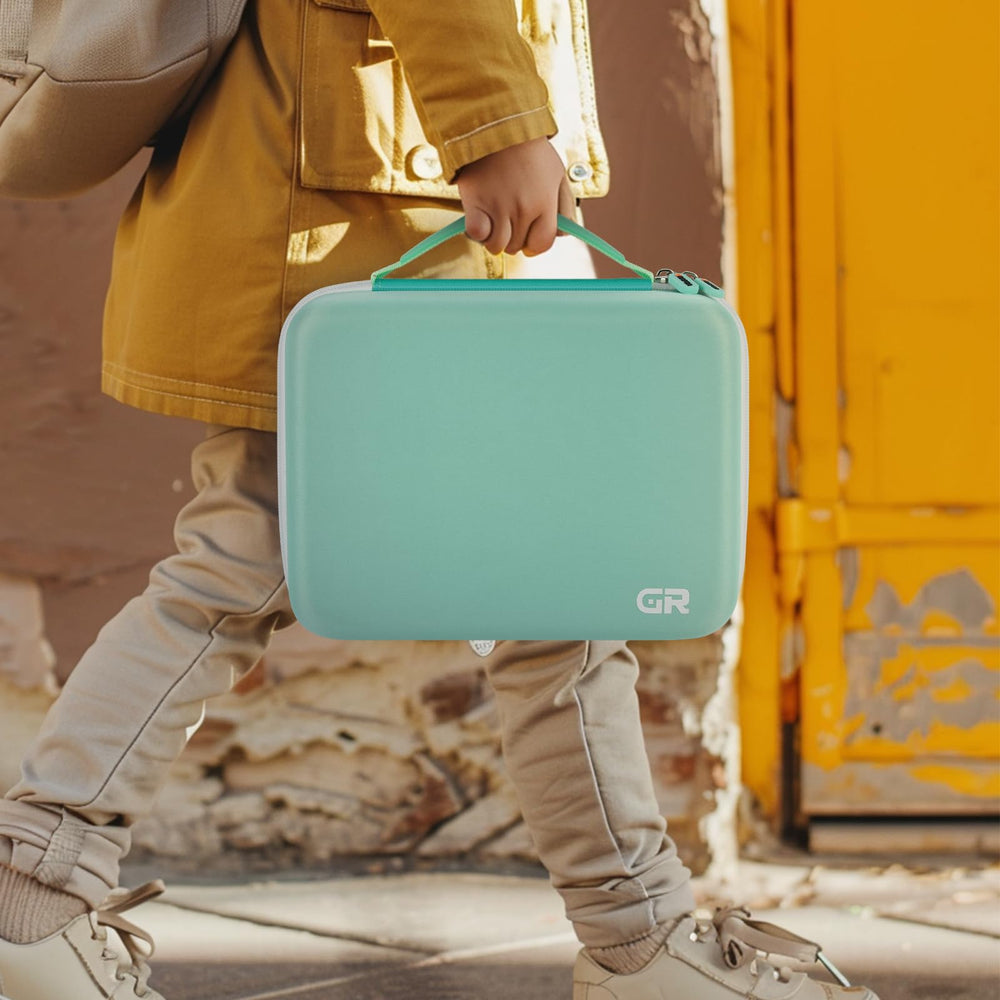 Grapsa color-coordinated red and blue design matches Little Tikes aesthetics.