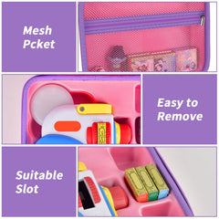 Grapsa inner groove design pink case supports neat organization of dream machine accessories.