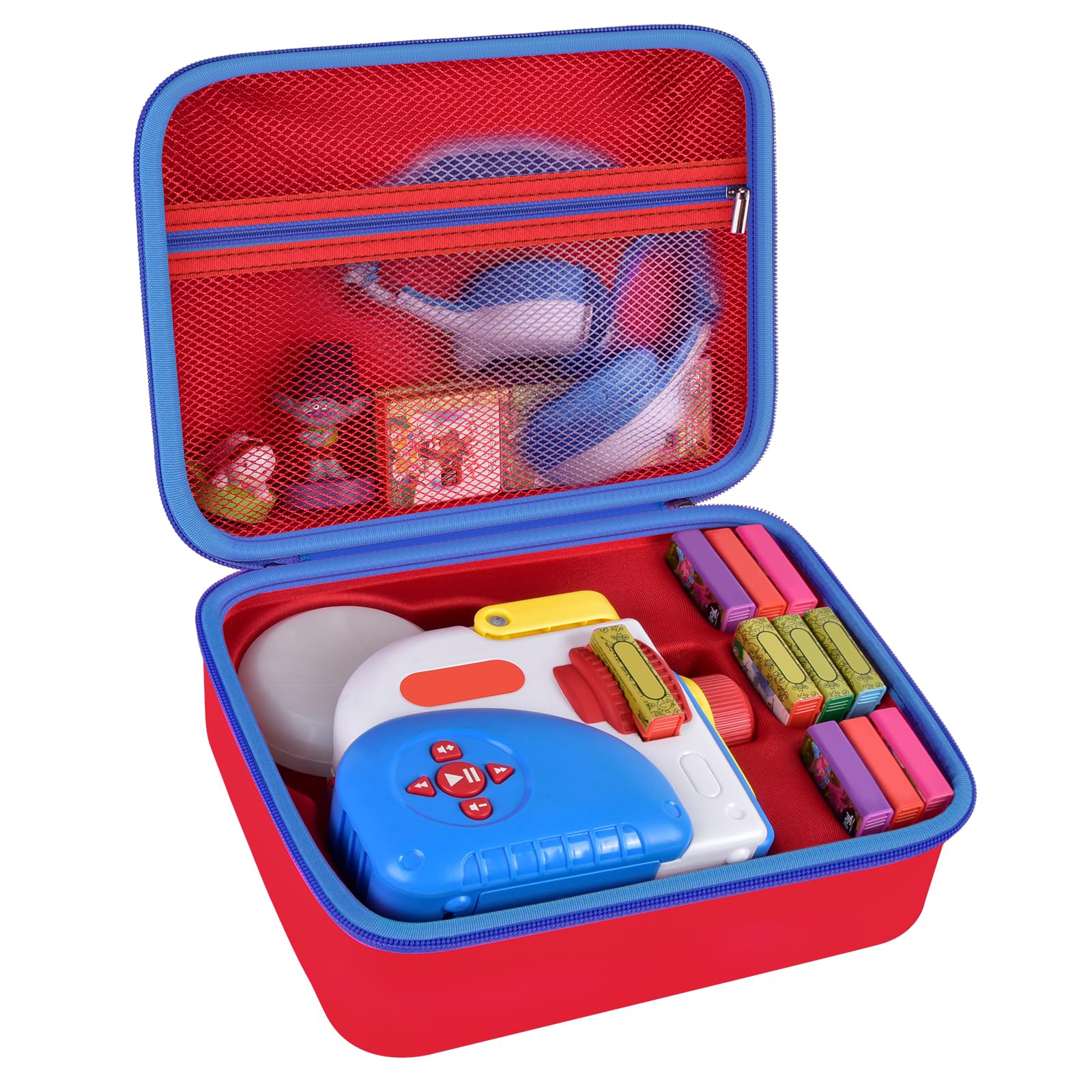 Grapsa Little Tikes Dream Machine case in red, front view, protective compact storage.