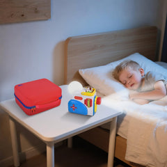 Grapsa storage box in red and blue tones, gift-ready for Little Tikes fans.