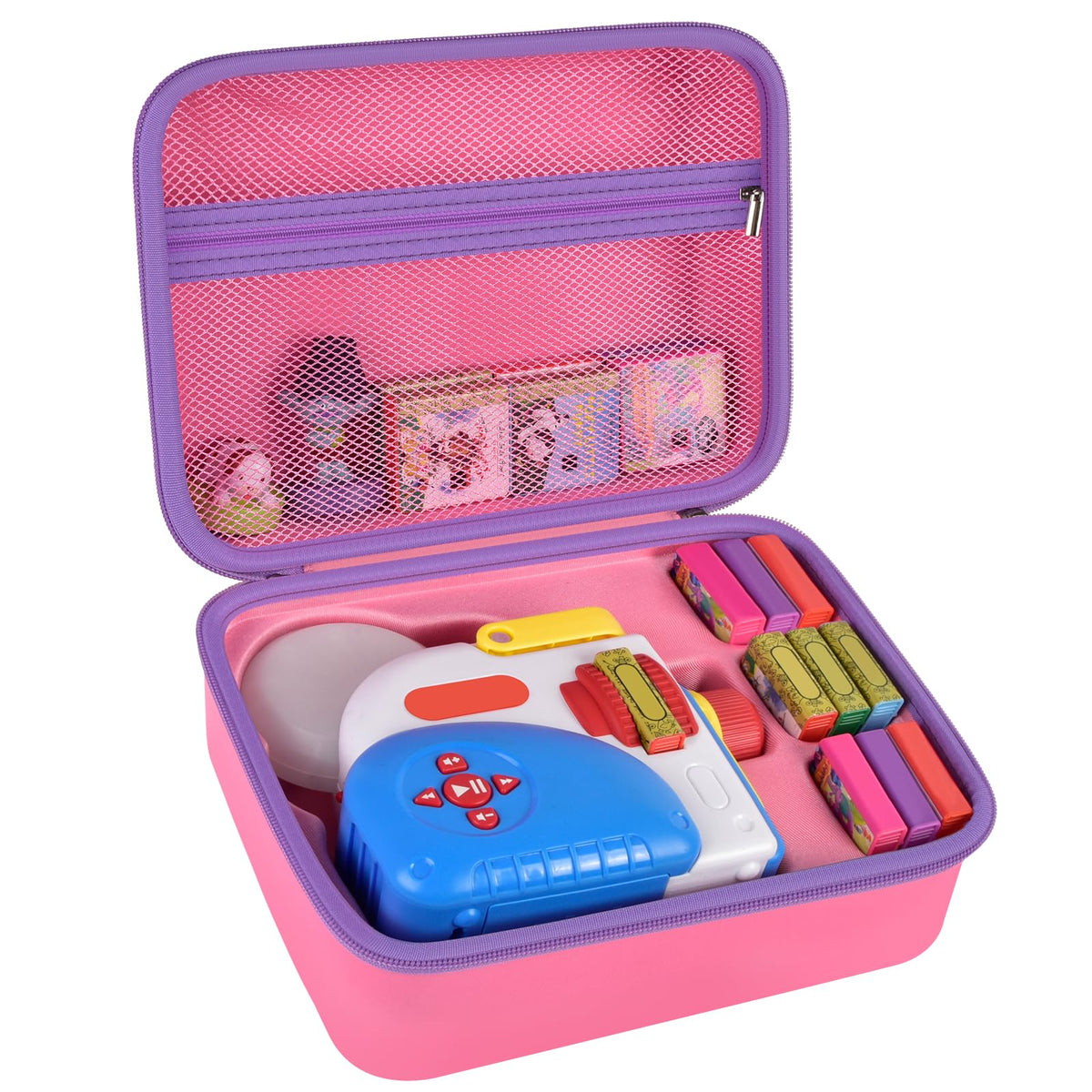 Grapsa Little Tikes Story Dream Case pink, closed, protecting books and toys on the go.