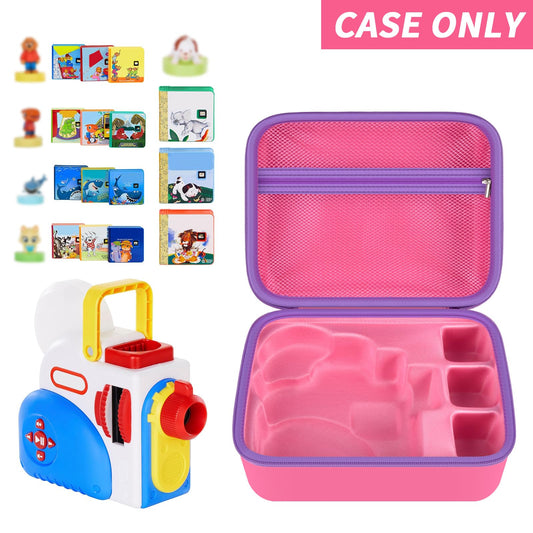 Grapsa Little Tikes Story Dream Case pink, open showing inner grooves for secure storage.