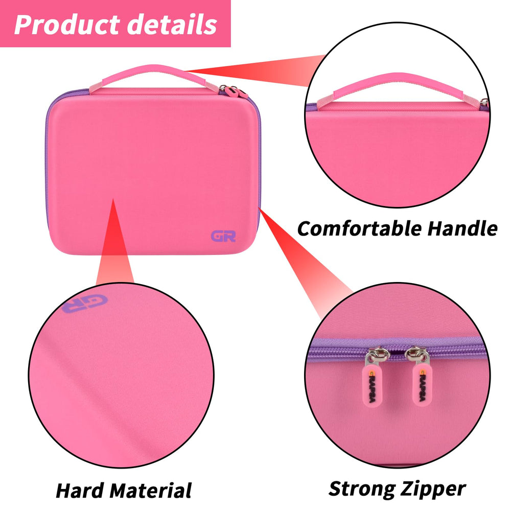 Grapsa travel organizer pink with mesh pocket keeps extras handy during trips.