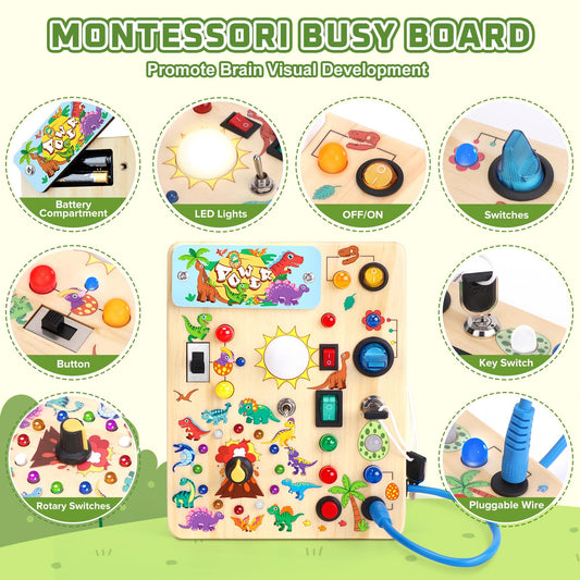 Grarain Busy Board LED circuit diagram supports visual learning and cause-and-effect play